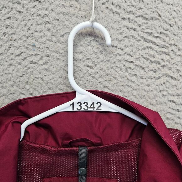 Eddie Bauer Jacket Womens Size‎ Medium Burgundy Full Zip Hooded Windbreaker - Picture 8 of 8